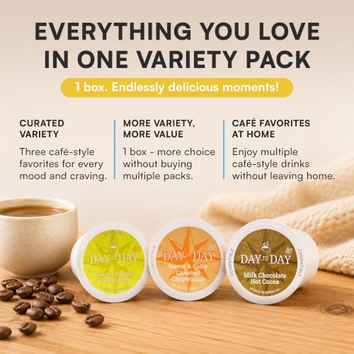 Day To Day Cappuccino and Hot Cocoa Pods (120 Count)