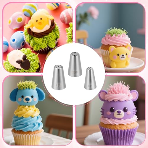 3 Pcs Grass Piping Tips (3 Count)