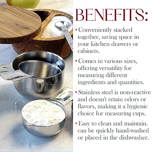 Stainless Steel Measuring Cups Set of 6