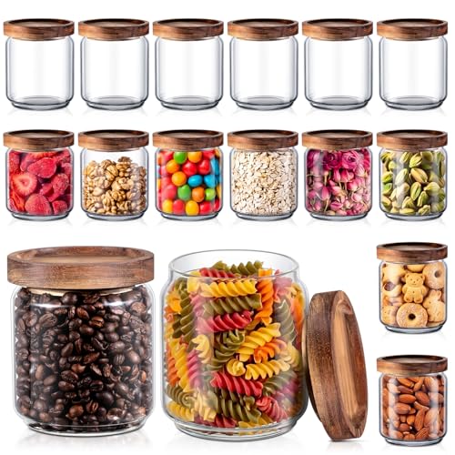 16 Pack Glass Containers Canister Set