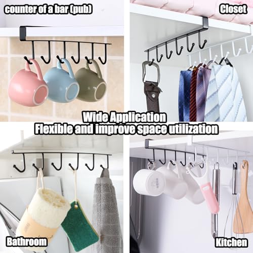 6PCS Mug Hooks Under Cabinet (6 Count)