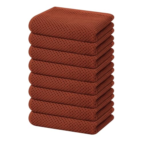 100% Cotton Waffle Weave Kitchen Dish Towels 8 (8 Count)