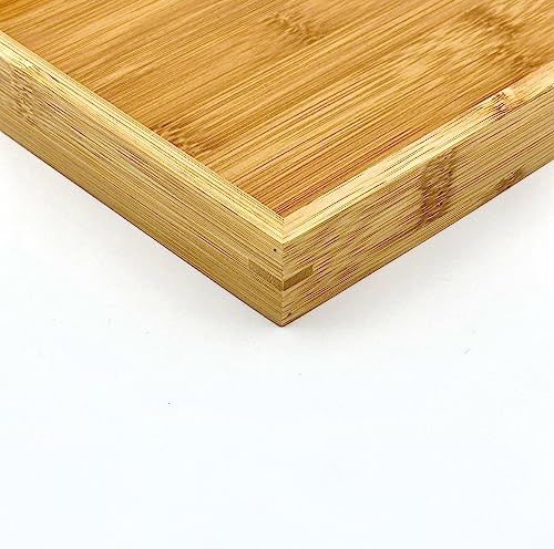 Natural Bamboo Serving Tray Platter 13 x 9 Rectangular