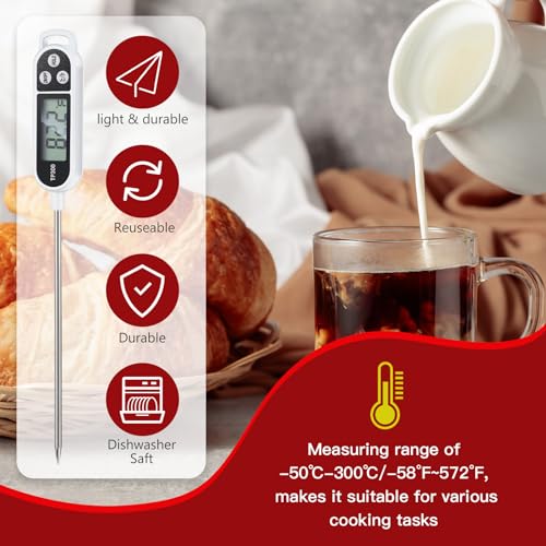 6 Pcs Food Thermometer Instant Read Probe BBQ (6 Count)