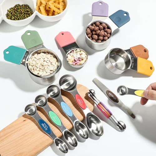 Magnetic Measuring Cups&Spoons Measuring Cup Double Sided Measuring Spoon (16 Count)