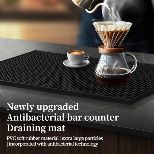 Bar Mats 18"x12" 6 Pack Black