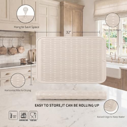 Silicone Dish Drying Mat for Multiple Usage