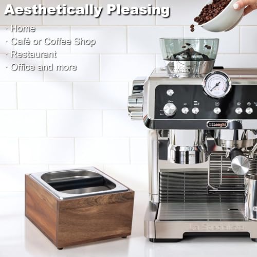 Espresso Knock Box Coffee Puck Dump Bin Grounds Accessories Tamping Station