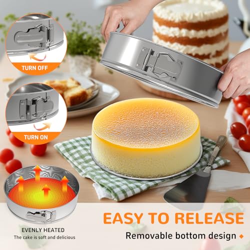 10 Inch 304 Stainless Steel Springform Pan with Removable Bottom