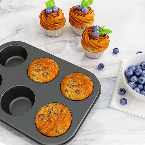 2 Packs 6 Cup Muffin Baking Pan Tin