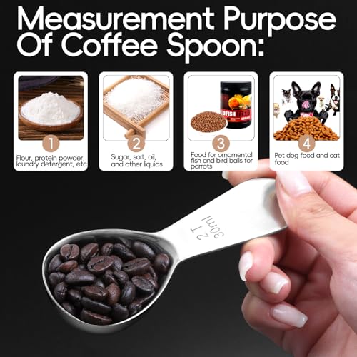 Coffee Scoop 2 Tablespoon Measuring Spoons for Ground Coffee30ML18 (2 Count)