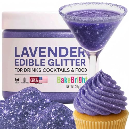 Purple Edible Glitter for Drinks 20g