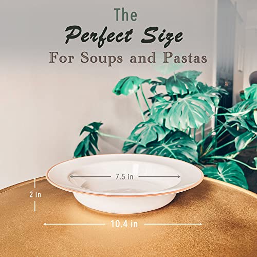 Ceramic Wide Rimmed Soup Bowl 25oz