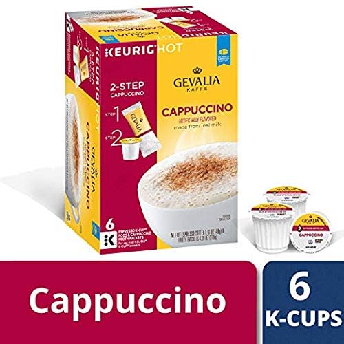 Cappuccino Keurig K Cup Pods with Froth Packets 5.98oz (24 Count)