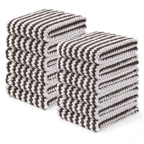 12 Pack Coral Velvet Kitchen Towels (12 Count)