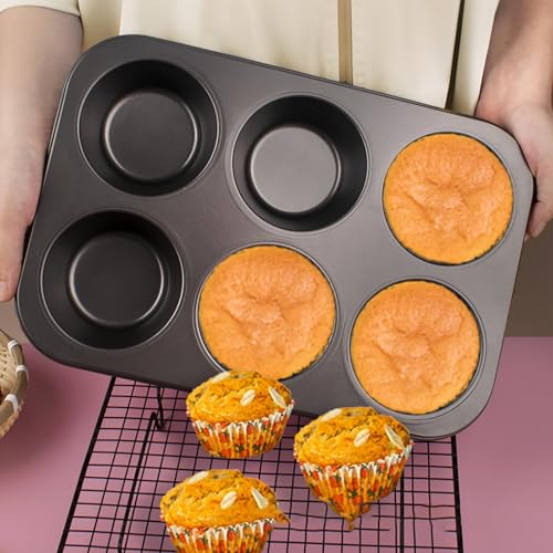 2 Packs 6 Cup Muffin Baking Pan Tin