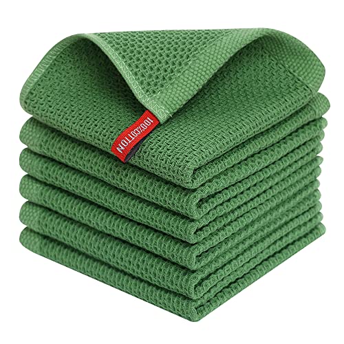 100% Cotton Waffle Weave Kitchen Dish Cloths 6 (6 Count)