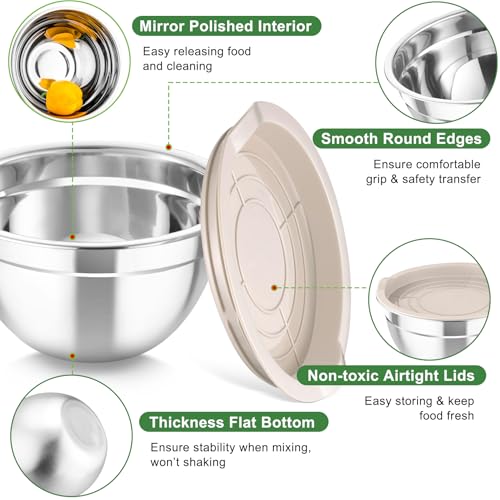 Mixing Bowls with Lids (5 Count)