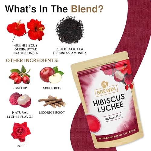 Hibiscus Lychee Tea Bags (25 Count)