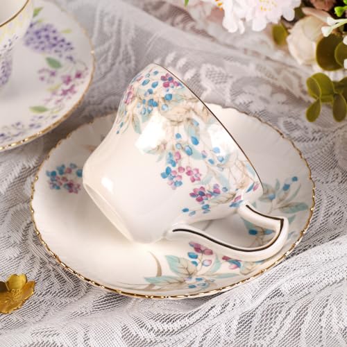 Tea Cups and Saucers Set of 2 (2 Count)