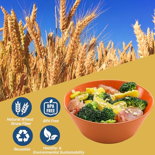 50 Oz Wheat Straw Bowls Set of 6