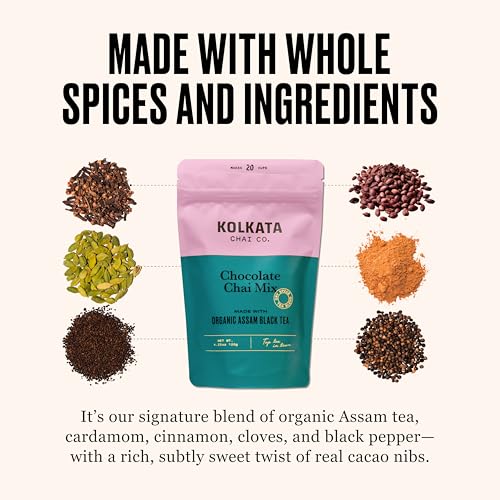 Kolkata Chai Signature Masala Chai & Chocolate Chai Combo Pack (8.46 Ounce)