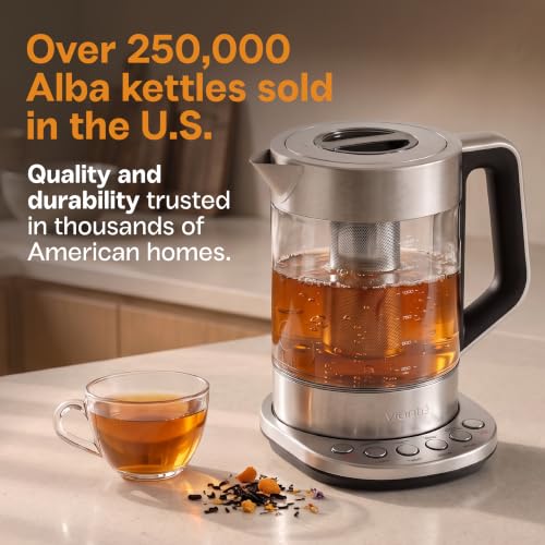 Viante Alba Electric Tea Kettle With Infuser
