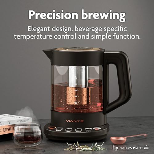 Viante Alba Electric Tea Kettle With Infuser