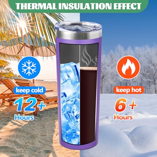 20 oz Skinny Tumbler with Lid and Straw (4 Count)