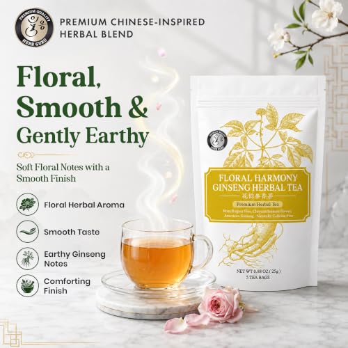 Calm Focus & Natural Vitality Traditional Chinese Herbal Tea for Modern Wellness (5 Count)