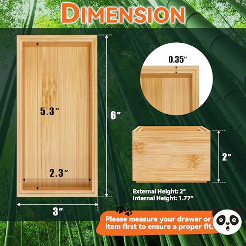 Bamboo Drawer Organizer (2 Count)