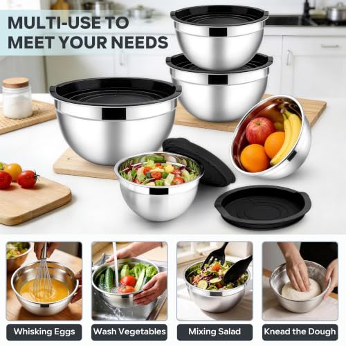 Mixing Bowls with Lids Set (5 Count)