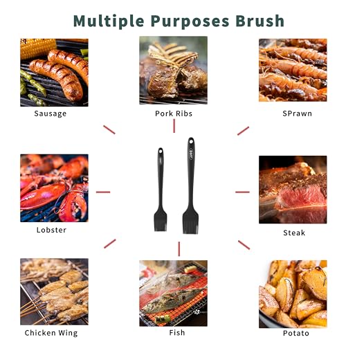 2PCS Silicone Basting Pastry Brush