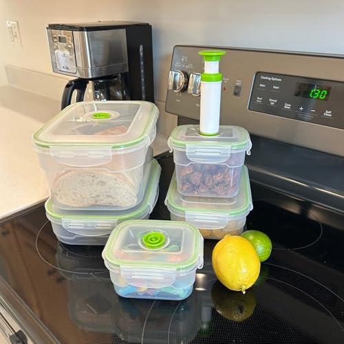 BPA Free Plastic Vacuum Seal Containers with Hand Pump