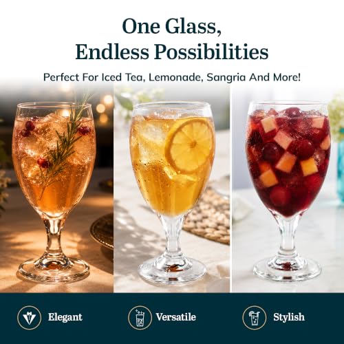 Classic Glass Goblets Set of 12 (12 Count)