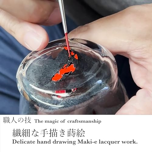 Colored Carp sake cup