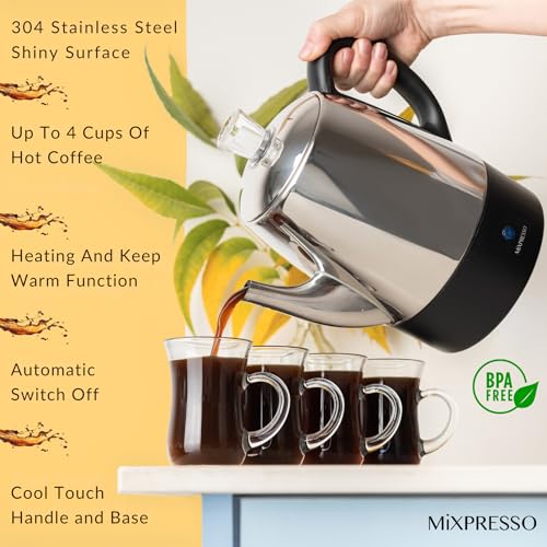 4 Cup Small Electric Percolator Coffee Pot (4 Count)