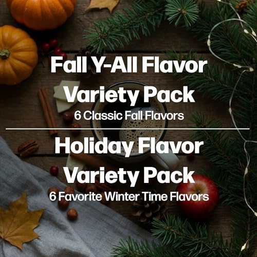 Maud’s Holiday & Fall Flavored Coffee Pods Variety Pack Bundle (48 Count)