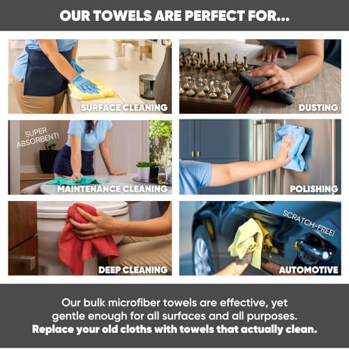 12" x 12" Microfiber Cleaning Cloths (50 Count)
