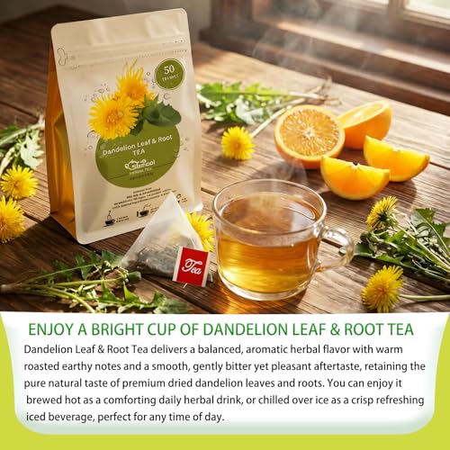 Dandelion Leaf & Root Tea Bags (50 Count)