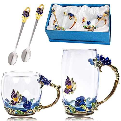 Tea Cup Glass Coffee Mugs