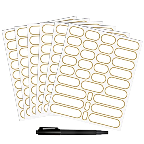 192pcs Removable Bottle Labels Waterproof Self