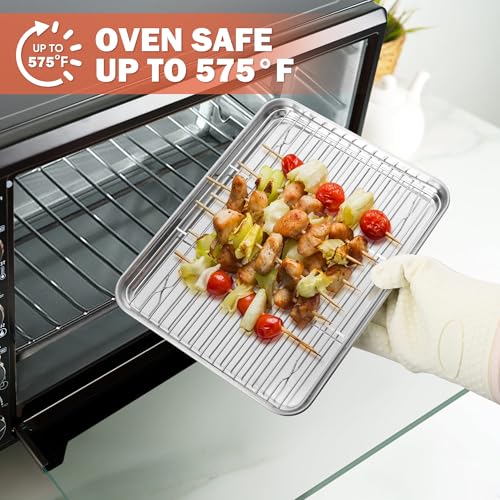 4 PCS Cooling Racks for Quarter Sheet Pan (4 Count)