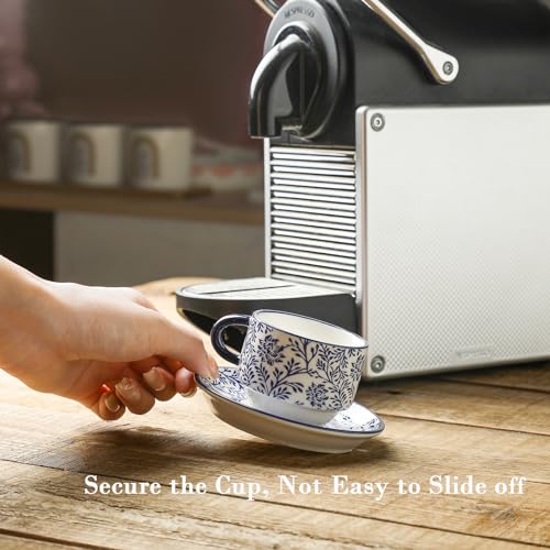 Ceramic Espresso Cups with Saucers (7 Count)