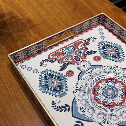 Rectangle Plastic Serving Tray with Handles