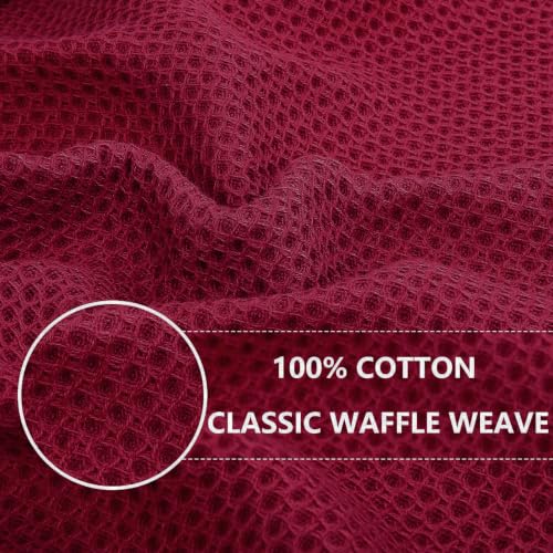 100% Cotton Waffle Weave Kitchen Dish Towels 4 (4 Count)