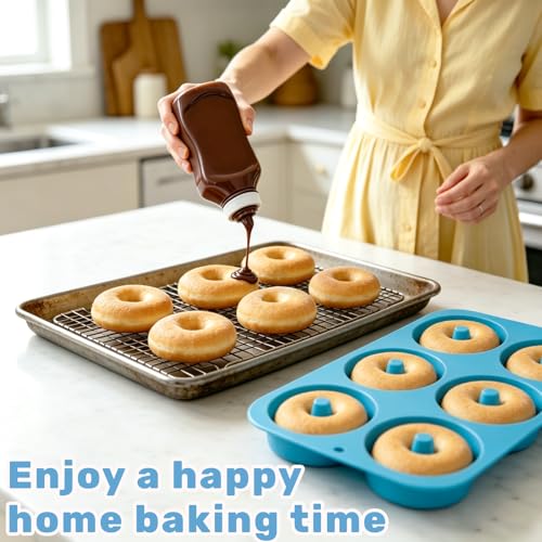Non Stick Silicone Donut Pan Set of 2 (3.5 Count)