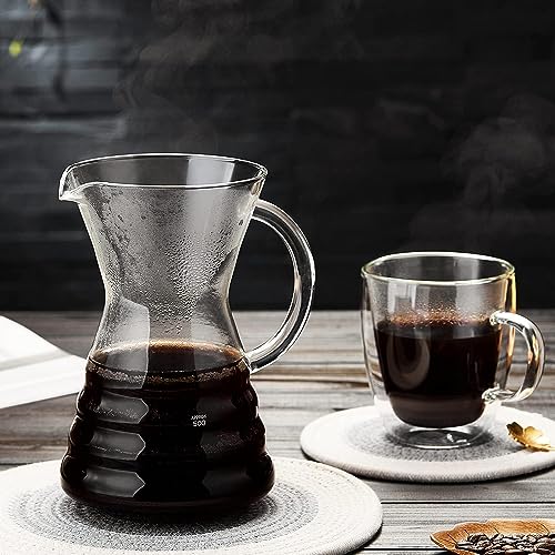 18 Pack Pour Over Coffee Maker with Permanent Stainless Filter 27 fl oz (18 Count)
