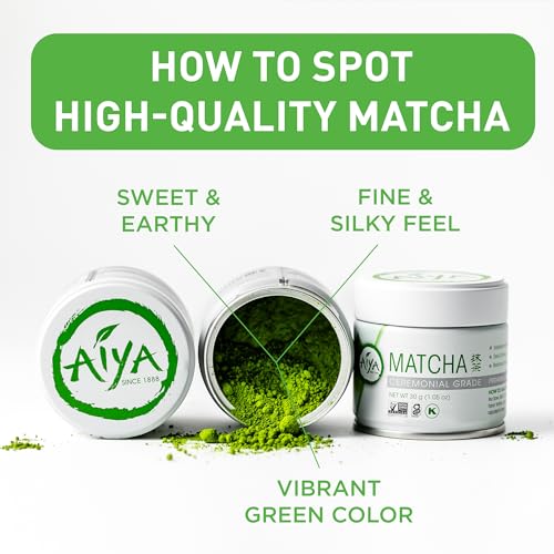 Aiya Authentic Japanese Premium First Harvest Ceremonial Grade Matcha Green Tea Powder (30 Gram(s))