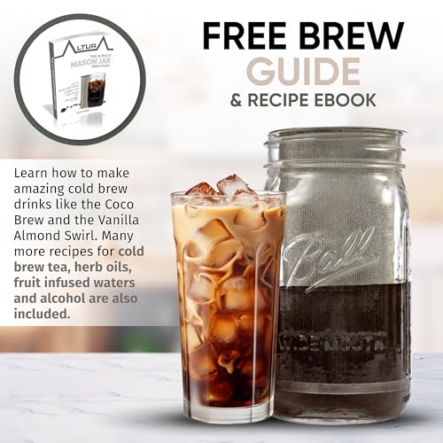 The TUBE Cold Brew Coffee Maker and Tea Infuser for Wide Mouth Mason Jars